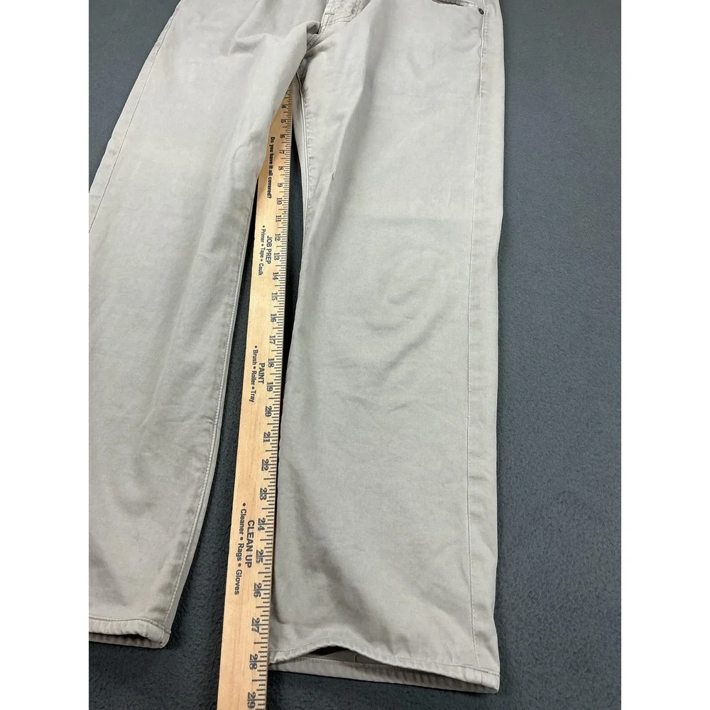 AG Adriano Goldschmied Everett Jeans Mens 35x28 Gray Straight‎ Leg Stretch Denim
